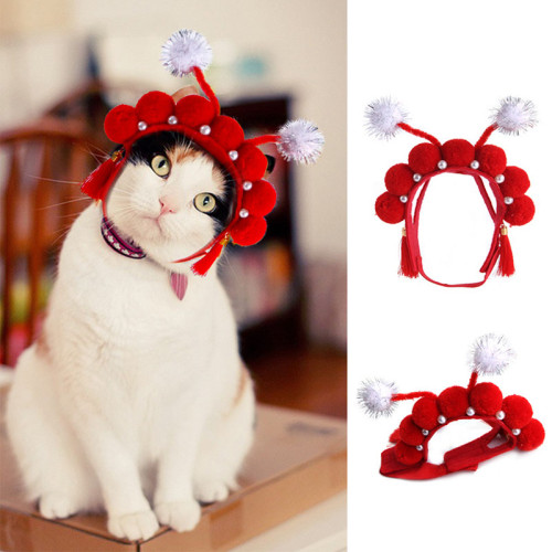 Pet Hats Cute Novelty Crown Adjustable Headwear Festival Costume for Cats Dogs
