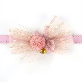 Lace Bowknot Bell Double Bow Removable Safety Clasp Pet Supplies Cat Collar