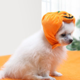 Pet Holiday Pumpkin Hat Cute Cosplay Costume Cat Dog Head Accessory