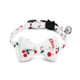 Fruit Bowknot Double Bow Removable Safety Clasp Pet Supplies Cat Collar