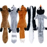 Animal Plush Toys No Stuffing Puppy Teething Durable Interactive Dog Chew Toys