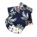 Pet Cool Island Coconut Tree Shirt Dog Beach Style Cat Summer Breathable Apparel Clothes