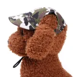 Pet Baseball Cap Sport Hat Outdoor Sunbonnet with Ear Holes and Adjustable Neck Strap