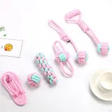Pet Toy New Dog Bite Rope Set Bite Resistant Cotton Rope Ball 4-Piece Set