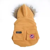 Pet Cat Dog Down Jacket Hoodie Coat Pet Vest Warm Clothing With Pocket