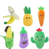 Vegetables Corn Carrot Eggplant Cactus Pineapple Phonate Squeaky Chew Plush Dog Toys