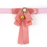 Ribbon Bowknot Bell Double Bow Removable Safety Clasp Pet Supplies Cat Collar