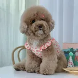 Pet T-Shirts Dog Cat Printed Clothes Flowers Print Summer Dress