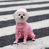 Pet Raincoat Dog Hoodies Onesie Waterproof Rain Jacket Rain Boots Jumpsuit Rain Poncho