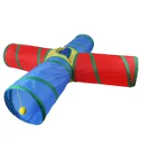 Cat Rainbow Tunnel For Indoor Cats With Play Ball And Peek Holes Toy
