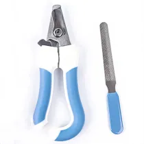 Blue Pet Cat Nail Scissors File With Protective Cover Does Not Hurt Nails