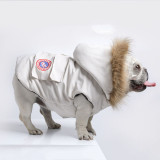 Pet Cat Dog Down Jacket Hoodie Coat Pet Vest Warm Clothing With Pocket