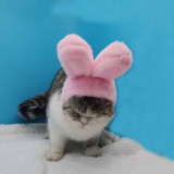 Pet Hat Cartoon Adjustable Cap Rabbits Ear Cosplay Easter Party Headwear For Cat Dog