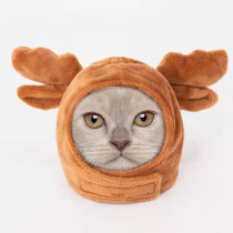 Pet Hat Cartoon Cap Deer Christmas Cosplay Party Headwear For Cat Dog