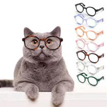 Pet Costume Clear Lens Retro Glasses for Cat Dogs