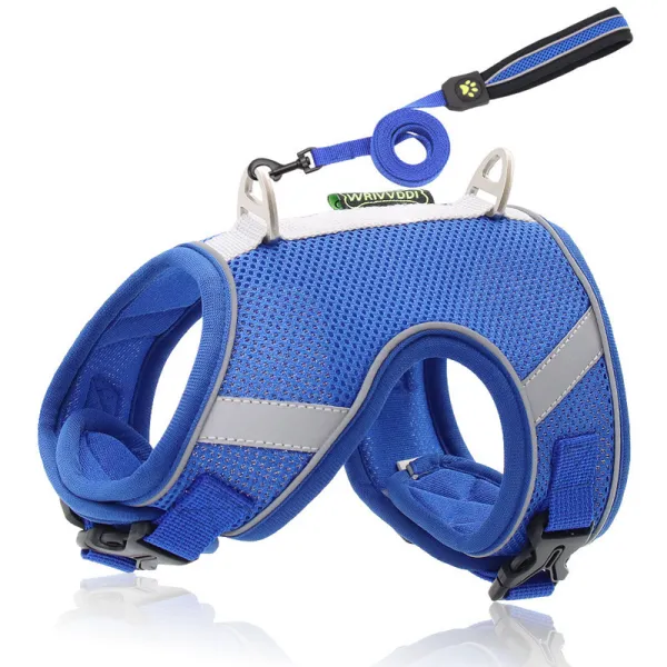 Mesh Breathable Dog Breast Strap Reflective Dog Rope