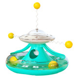 Spinning Orbital Ball Happy Turntable Leaking Food Device Funny Cat Stick