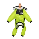 Dog Waterproof Raincoats Lightweight Hood Poncho Jacket with Reflective Strap