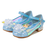 Kid Girls Sequins Princess Glossy Heel Pumps Girl Dress shoes
