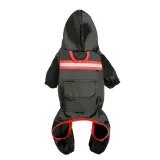 Dog Raincoats Hood Poncho Reflective Strap Pocket Jacket with Leash Hole