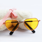 Pet Sunglasses Heart Metal Frame Retro Sunglasses For Dog Cat