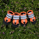 Dog Boots Waterproof Shoes 4PCS with Reflective Strips Rugged Anti-Slip Sole