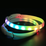 Glow Collar USB Charging Bow Removable Safety Clasp Pet Supplies Dog Collar