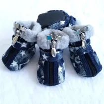 Dog Shoes Boots Paw Protectors Fleece Warm Snow Booties