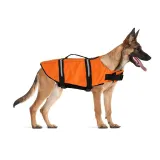 Dog Lifesaver Vests Pure Color with Rescue Handle Safety Swimsuit Preserver for Swimming