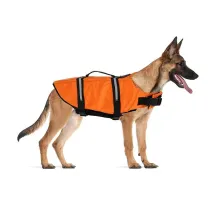 Dog Lifesaver Vests Pure Color with Rescue Handle Safety Swimsuit Preserver for Swimming