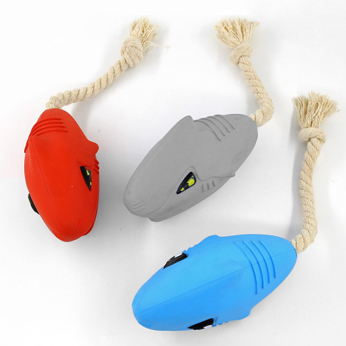 Shark Rubber Vocalation Interactive Molar Dog Toy