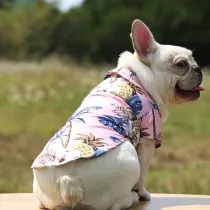 Pet Cool Pineapple Shirt Dog Beach Style Cat Summer Breathable Apparel Clothes