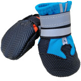 Dog Boots Waterproof Shoes 4PCS with Reflective Strips Rugged Anti-Slip Sole