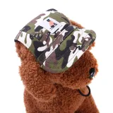 Pet Baseball Cap Sport Hat Outdoor Sunbonnet with Ear Holes and Adjustable Neck Strap