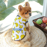Pet Dress Dog Shirt Clothes Fruit Pattern Cat T-Shirt Beach Dresses Vest