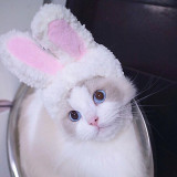 Pet Hat Cartoon Adjustable Cap Rabbits Ear Cosplay Easter Party Headwear For Cat Dog