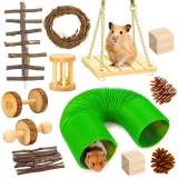 Hamster Rainbow Tunnel For Indoor Hamster With Play Ball And Peek Holes Toy