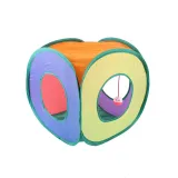 Cat Rainbow Tunnel For Indoor Cats With Play Ball And Peek Holes Toy