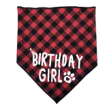 Pet Birthday Hat and Boy And Girl Doggy Birthday Scarf Set with 0-8 Figures