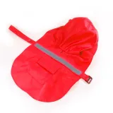 Dog Raincoat Adjustable Pet Water Proof Jacket Poncho Hoodies with Strip Reflective