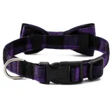 Christmas Plaids Bowknot Double Bow Removable Safety Clasp Pet Supplies Cat Dog Collar