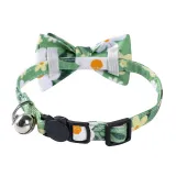 Flowers Bowknot Double Bow Removable Safety Clasp Pet Supplies Cat Collar