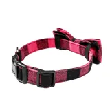 Christmas Plaids Bowknot Double Bow Removable Safety Clasp Pet Supplies Cat Dog Collar