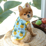 Pet Dress Dog Shirt Clothes Fruit Pattern Cat T-Shirt Beach Dresses Vest