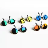 Pet Flash Sunglasses Round Metal Frame With Anti-Slip Strap For Dog Cat