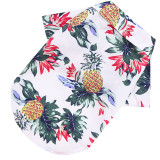 Pet Cool Pineapple Shirt Dog Beach Style Cat Summer Breathable Apparel Clothes