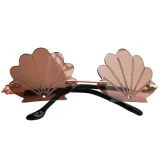 Pet Sunglasses Shell Shape Metal Frameless Glasses For Dog Cat