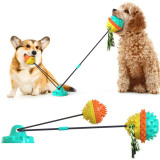 Pet Products New Products Dog Single Suction Cup Drawstring Double Ball