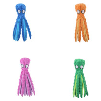 Dog Squeaky Octopus Plush Toys No Stuffing Puppy Teething Durable Interactive Dog Chew Toys
