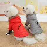 Dog Warm Winter Jacket Hoodie Coats Windproof Snowsuit Cat Clothing